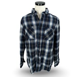 Schott Bros Flannel Shirt Mens Large Plaid Long Sleeve Button Down Heavy